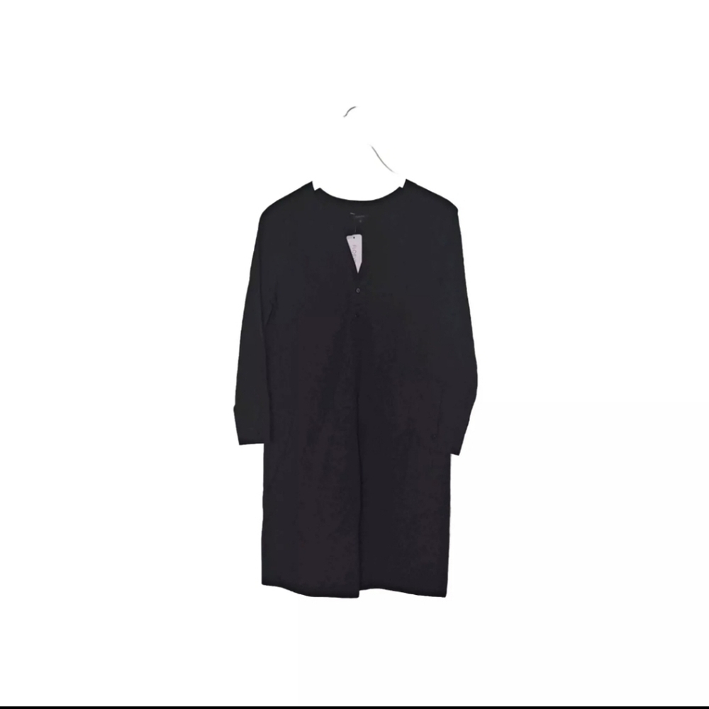 FLORYDAY | Black Long Sleeve V-neck Shirt Dress Size S B27#9